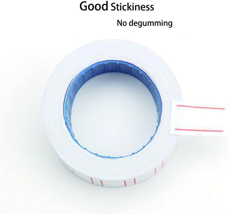 LonXFan 1,5000PCS Price Gun Labels 30 Rolls Price Labels for MX-5500 Label Gun, White Price Stickers Plus Extra 3Pcs Price Gun Refill Ink Roll - Image 4